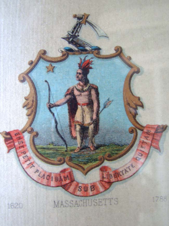 A FABULOUS PRINTED SILK DEPICTION OF THE COATS OF ARMS OF THE ORIGINAL 13 STATES circa 1895 — image 6
